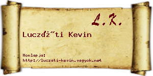 Luczáti Kevin névjegykártya